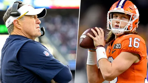 Bill Belichick y Trevor Lawrence (Getty Images)