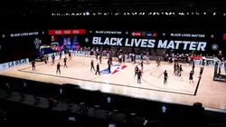 Una de las canchas de la 'burbuja' de la NBA (Getty Images)