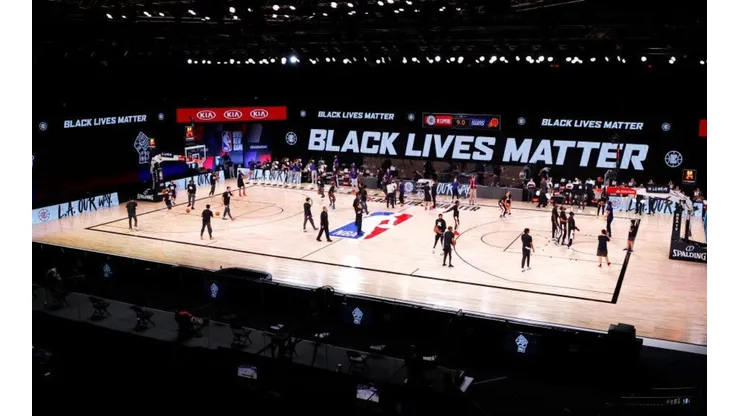 Una de las canchas de la 'burbuja' de la NBA (Getty Images)