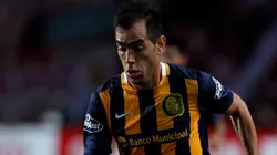 César Delgado en un partido de Rosario Central.