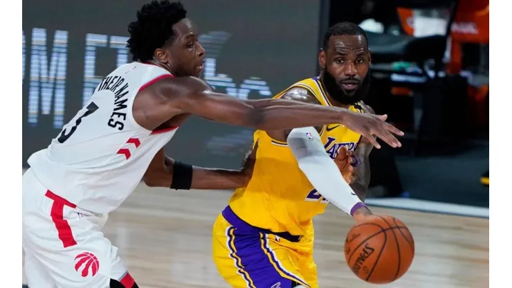 Los Lakers perdieron con los Raptors (Getty Images)