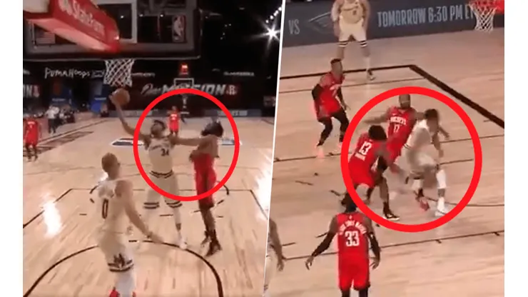 Jugadas entre Giannis Antetokounmpo y James Harden (Capturas de pantalla)