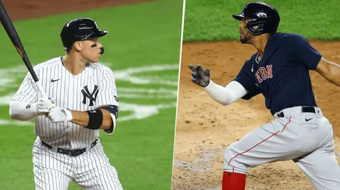 Aaron Judge y Xander Bogaerts (Getty Images)