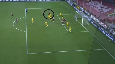 El golazo de cabeza de Cristian Romero.