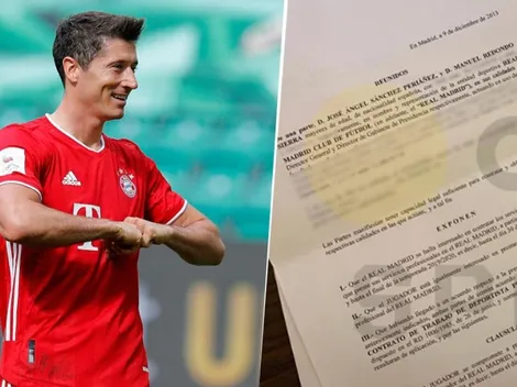Filtran fotos del contrato que Real Madrid le ofreció a Lewandowski