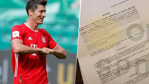 Filtran fotos del contrato que Real Madrid le ofreció a Lewandowski