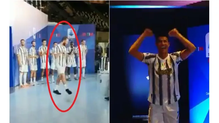 Los biales de Gonzalo Higuaín y Cristiano Ronaldo en el título de la Juventus.