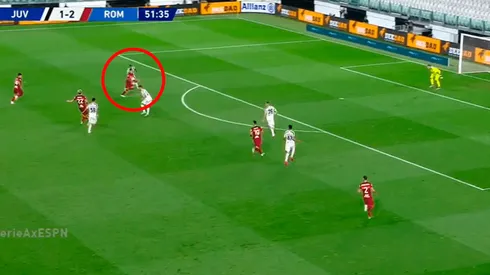 Zaniolo y una carrera tremenda para asistir a Perotti en el 3 a 1 de la Roma