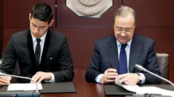 James Rodríguez y Florentino Pérez.