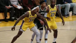 Dwight Howard, Giannis Antetokounmpo y LeBron James (Getty Images)