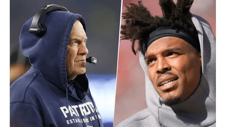 Bill Belichick y Cam Newton (Getty Images)