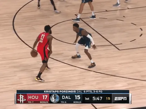 No erró: James Harden la rompió en el primer cuarto y lo sufre Dallas Mavericks