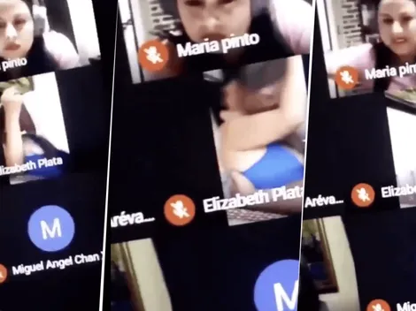 Video viral: estaba en un zoom, llegó su novio y prendieron fuego la pantalla