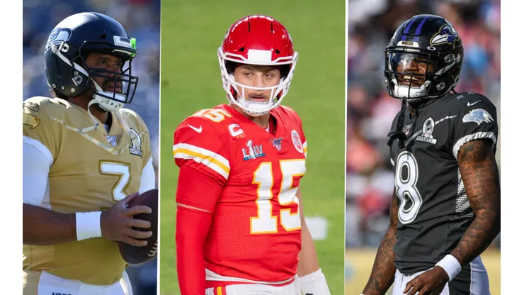 Russell Wilson, Patrick Mahomes, Lamar Jackson (Getty Images)