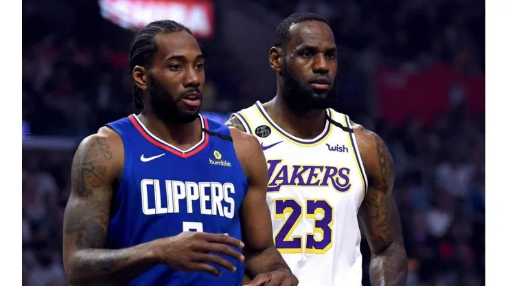 Kawhi Leonard y LeBron James (Getty Images)