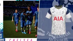 Nuevas equipaciones del Chelsea y Tottenham presentadas en FIFA 21.