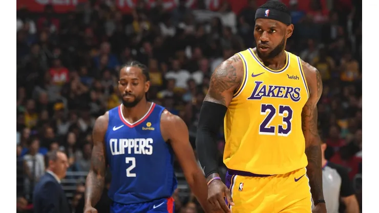 Kawhi Leonard y LeBron James (Getty)