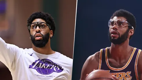 Anthony Davis y Kareem Abdul-Jabbar (Getty)