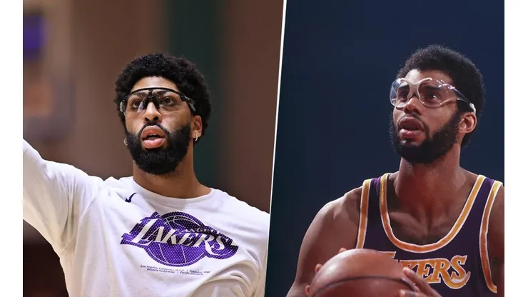 Anthony Davis y Kareem Abdul-Jabbar (Getty)