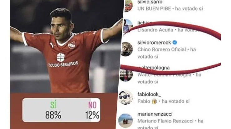 Preguntaron si Silvio Romero sigue en Independiente y el 9 votó que sí