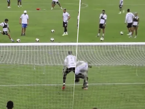 Leo Fernández y un golazo en la práctica de Tigres UANL