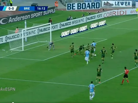 Tucu en modo Dios: Correa hizo pasar a todos en el área y puso el 1 a 0 para Lazio