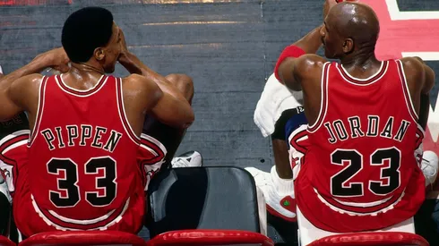 Michael Jordan y Scottie Pippen (Getty)
