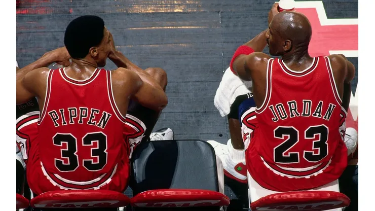 Michael Jordan y Scottie Pippen (Getty)