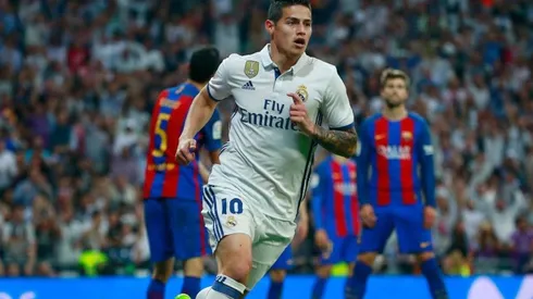 James Rodríguez, jugador del Real Madrid de España.