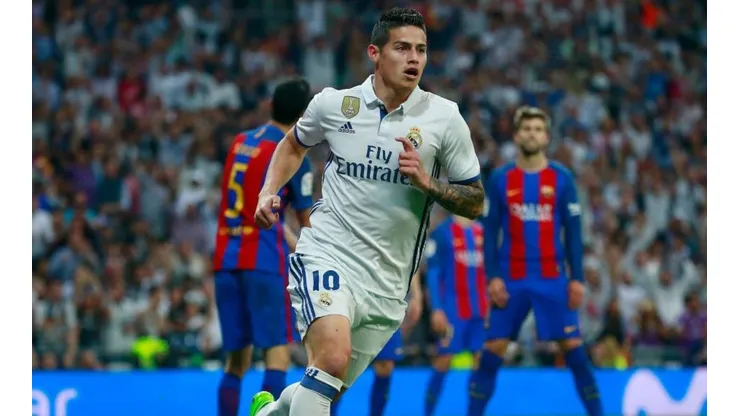 James Rodríguez, jugador del Real Madrid de España.