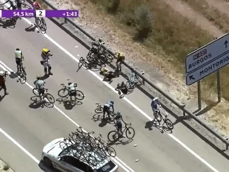 Así fue la impactante caída de Sebastián Henao en la Vuelta a Burgos
