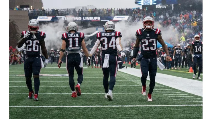 Patrick Chung (der.) safety de los Patriots (Getty Images)