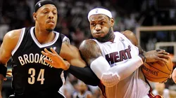 Paul Pierce y LeBron James (Getty Images)