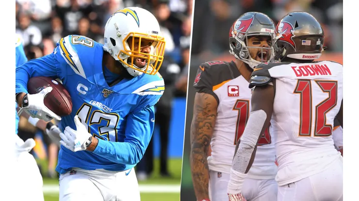 Keenan Allen, Mike Evans y Chris Godwin (Getty Images)