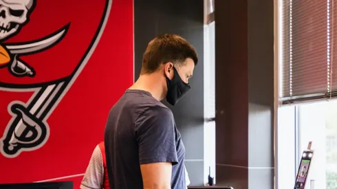 Tom Brady en el campamentos de los Bucs (@Buccaneers)