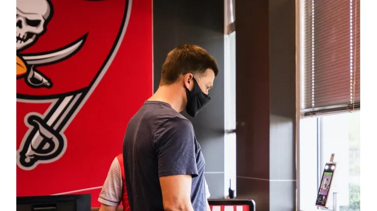 Tom Brady en el campamentos de los Bucs (@Buccaneers)