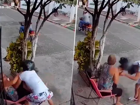 Abuela intentó evitar robo, le quitó el casco al ladrón y le dio durísimo