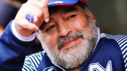 Diego Maradona, director técnico de Gimnasia y Esgrima La Plata.