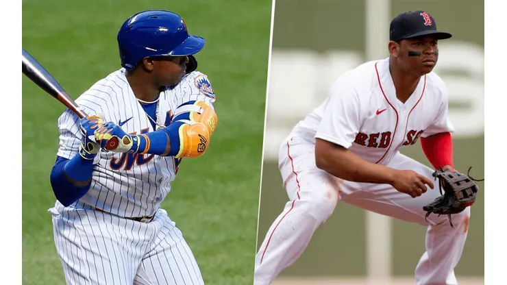 Yoenis Céspedes y Rafael Devers (Getty Images)