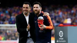 Foto de Xavi junto a Leo Messi.