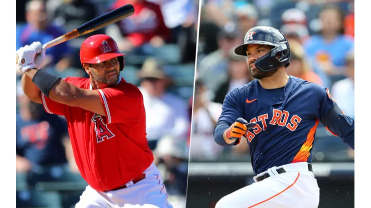 Albert Pujols y José Altuve (Getty Images)