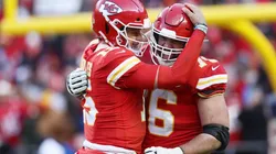 Patrick Mahomes y Laurent Duvernay-Tardif, Kansas City Chiefs (Getty)