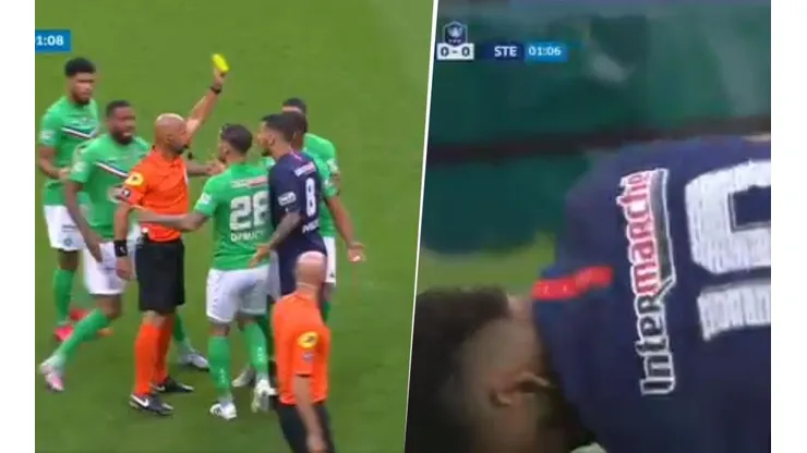Eso fue rápido: le metió un patadón a Neymar a los 62 segundos de partido