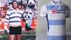 Cruz Azul presentó su playera de visitante para el Guard1anes 2020 con un diseño a rayas. (Cruz Azul)