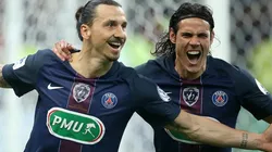 Ibrahimovic junto a Cavani en Paris Saint-Germain.
