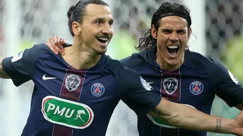 Ibrahimovic junto a Cavani en Paris Saint-Germain.