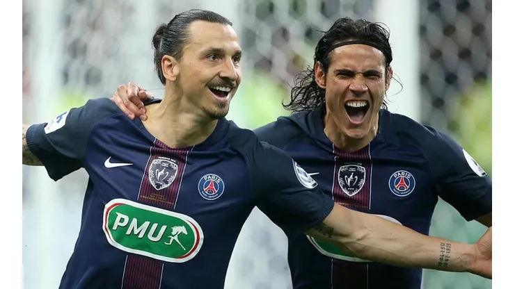 Ibrahimovic junto a Cavani en Paris Saint-Germain.