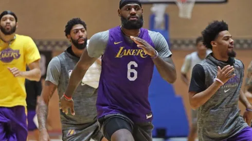 LeBron James y los Lakers se entrenan en Orlando (Getty Images)
