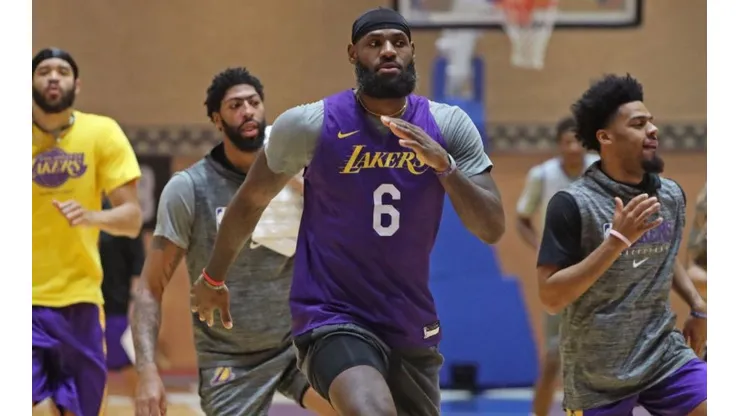 LeBron James y los Lakers se entrenan en Orlando (Getty Images)