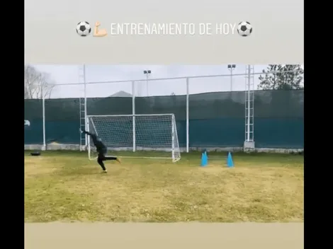 Armani no para nunca: metió una atajada imposible en el patio de su casa